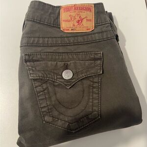 True Religion Women’s Olive Skinny Jeans with Signature Pocket